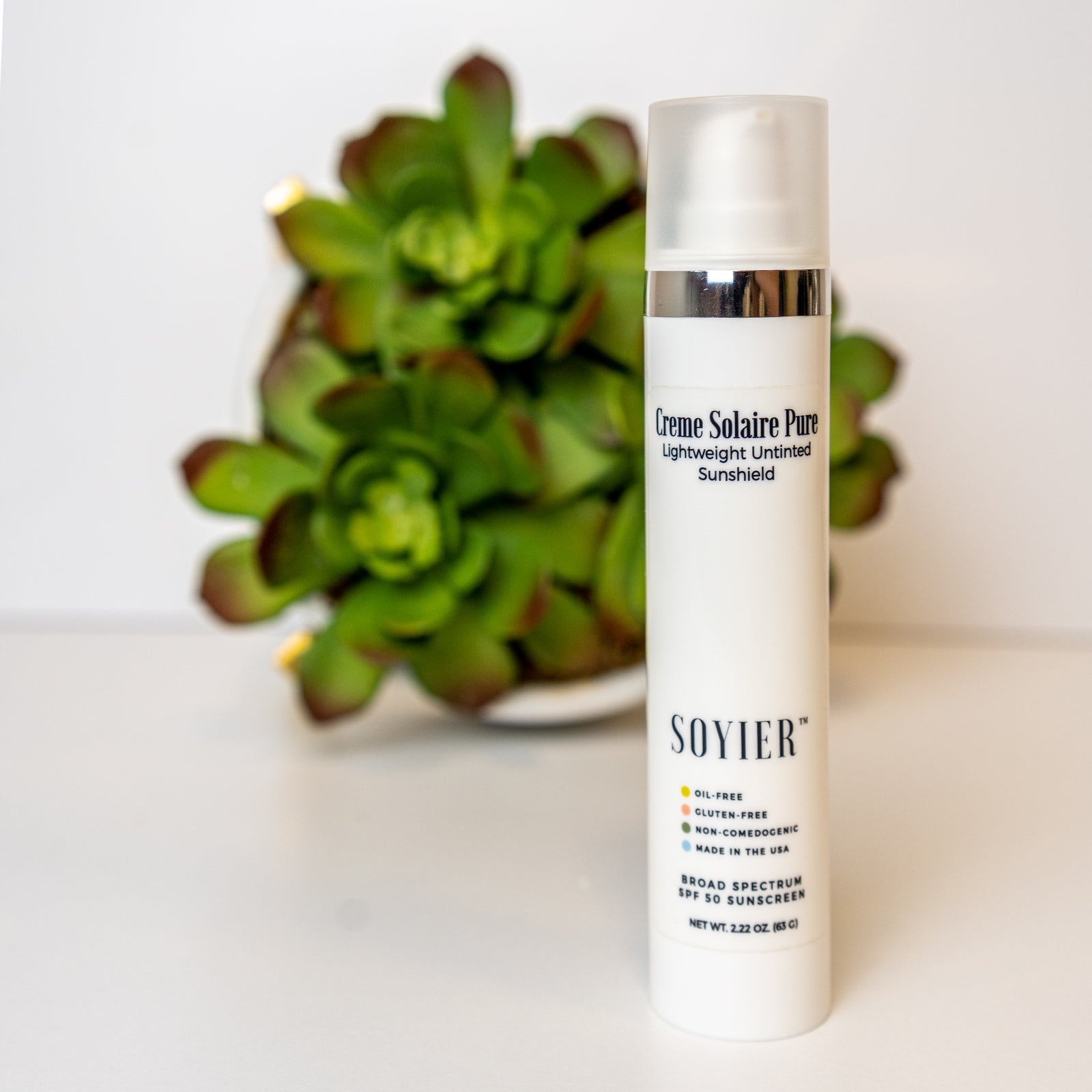 Crème Solaire Pure: Lightweight Untinted Sunshield SPF 50